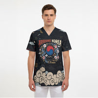 Arirang Korea Pride Scrub Top Korean Taegeuk Culture Hanbok Woman Traditional Mugunghwa