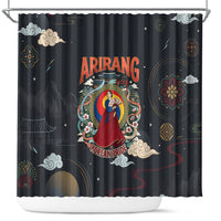 Arirang Korea Pride Shower Curtain Korean Taegeuk Culture Hanbok Woman Traditional Mugunghwa