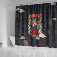 Arirang Korea Pride Shower Curtain Korean Taegeuk Culture Hanbok Woman Traditional Mugunghwa