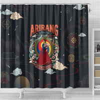 Arirang Korea Pride Shower Curtain Korean Taegeuk Culture Hanbok Woman Traditional Mugunghwa