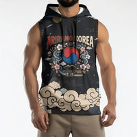 Arirang Korea Pride Sleeveless Hoodie Korean Taegeuk Culture Hanbok Woman Traditional Mugunghwa