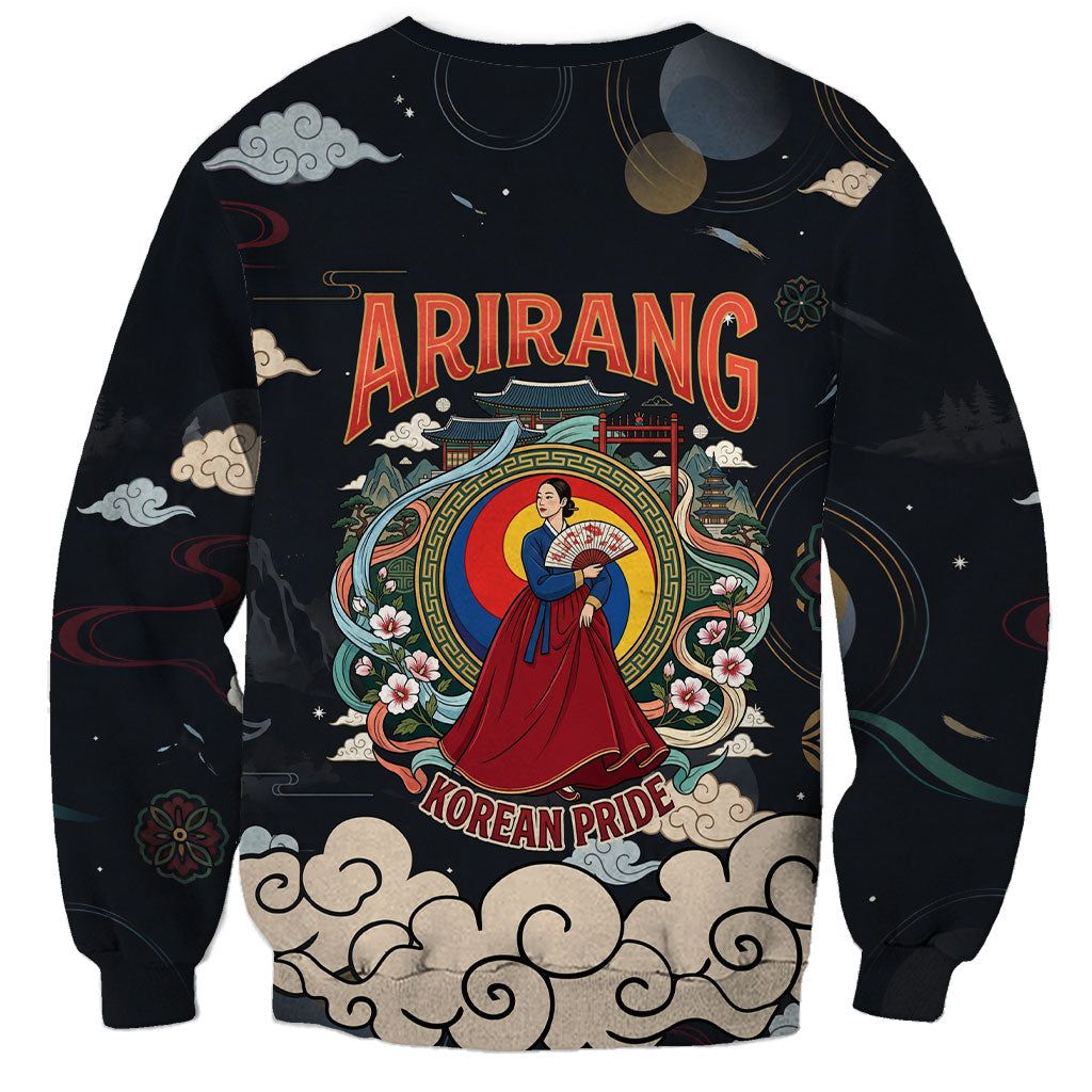 Arirang Korea Pride Sweatshirt Korean Taegeuk Culture Hanbok Woman Traditional Mugunghwa