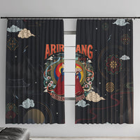 Arirang Korea Pride Window Curtain Korean Taegeuk Culture Hanbok Woman Traditional Mugunghwa