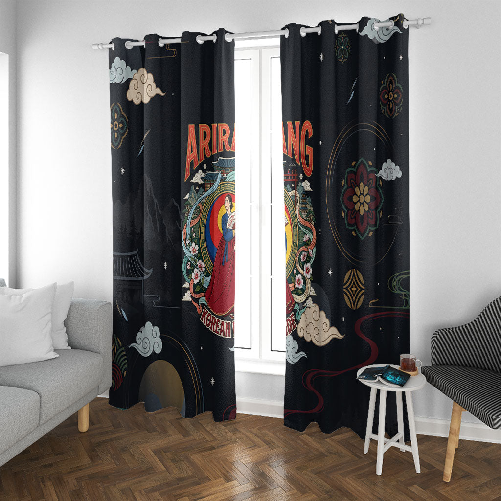 Arirang Korea Pride Window Curtain Korean Taegeuk Culture Hanbok Woman Traditional Mugunghwa