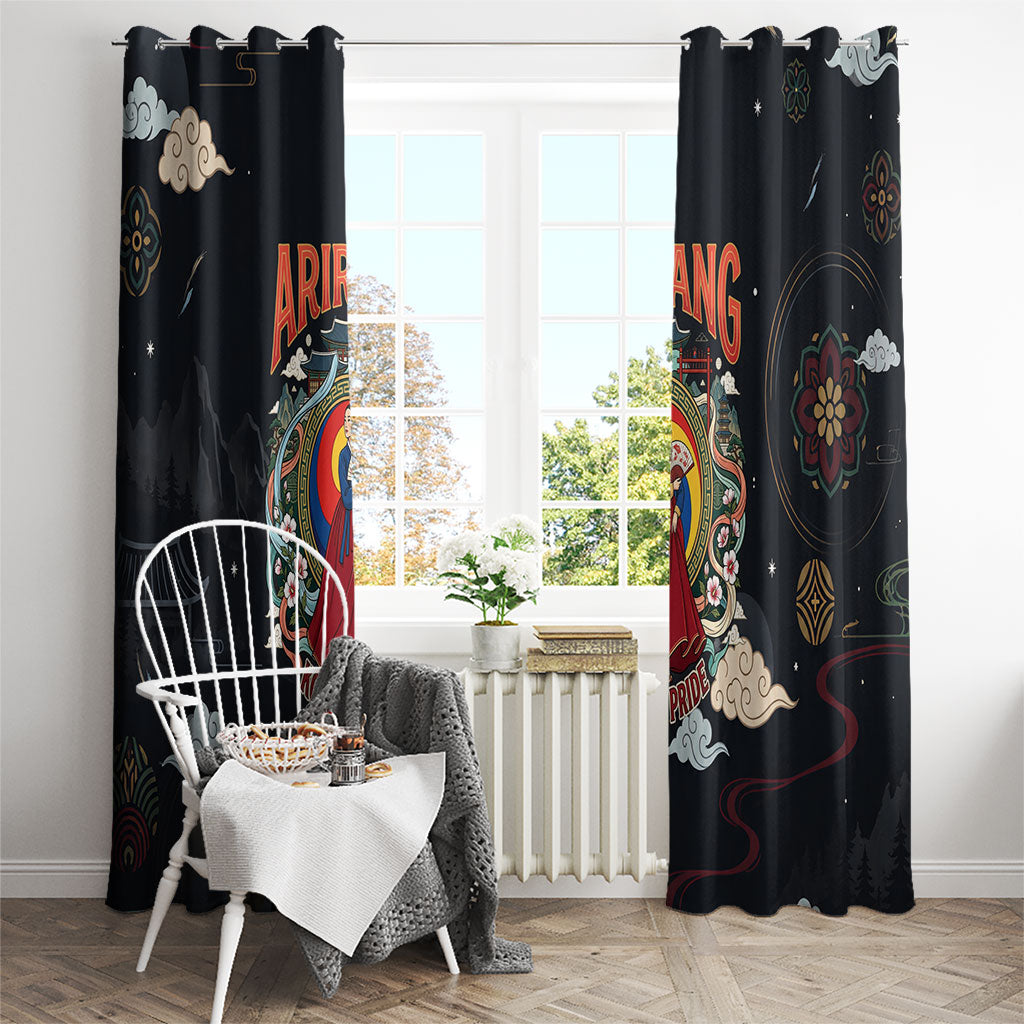 Arirang Korea Pride Window Curtain Korean Taegeuk Culture Hanbok Woman Traditional Mugunghwa