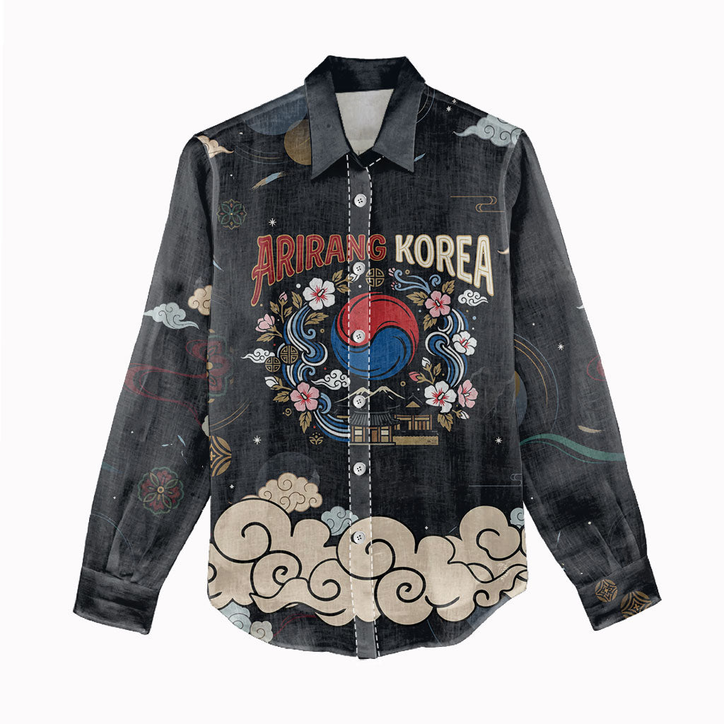 Arirang Korea Pride Women Casual Shirt Korean Taegeuk Culture Hanbok Woman Traditional Mugunghwa
