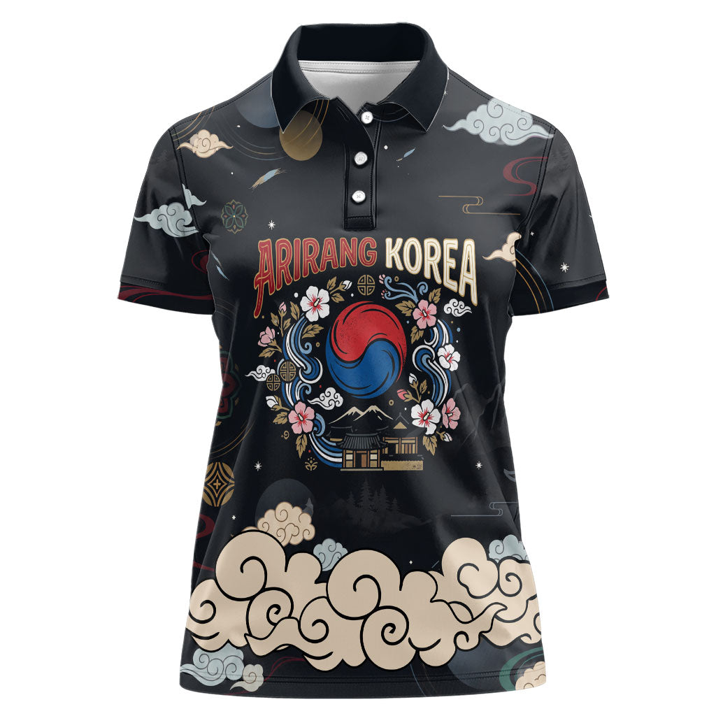 Arirang Korea Pride Women Polo Shirt Korean Taegeuk Culture Hanbok Woman Traditional Mugunghwa