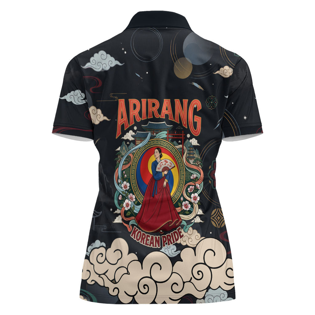 Arirang Korea Pride Women Polo Shirt Korean Taegeuk Culture Hanbok Woman Traditional Mugunghwa