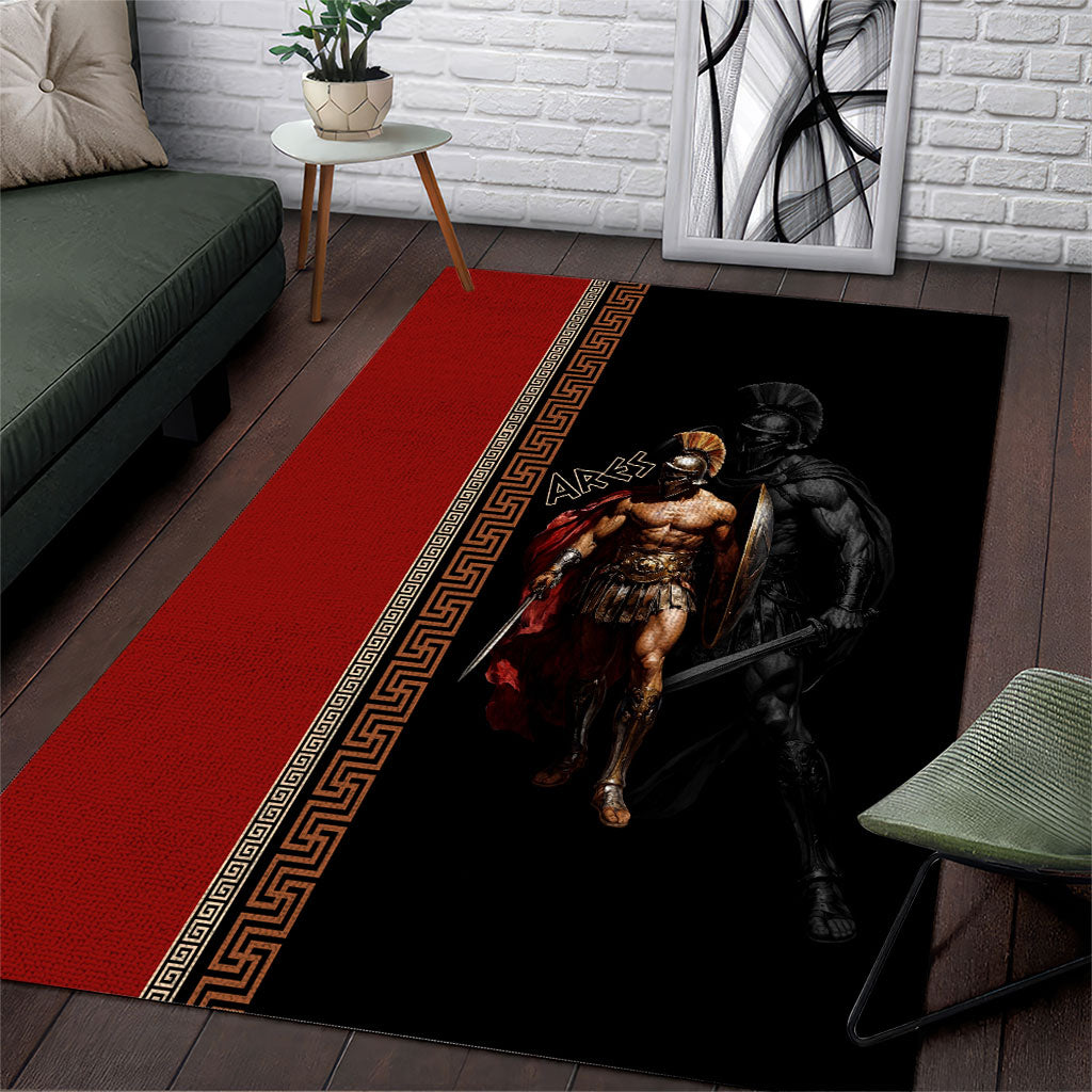 Ares Greek God Of War Area Rug Warrior Ancient Mythology