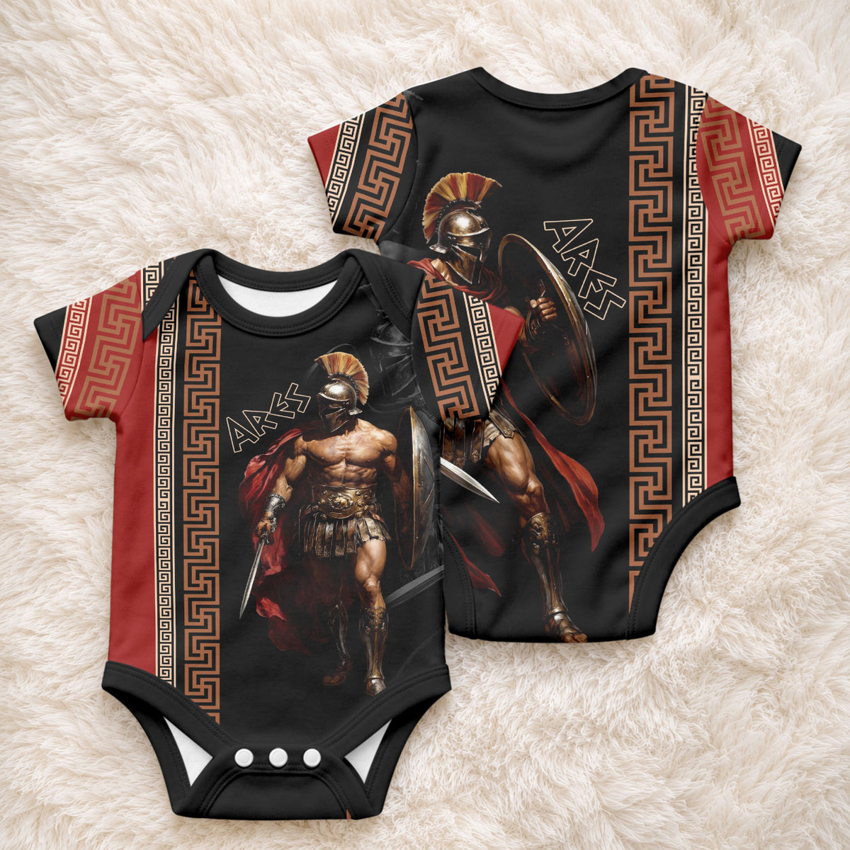 Ares Greek God Of War Baby Onesie Warrior Ancient Mythology