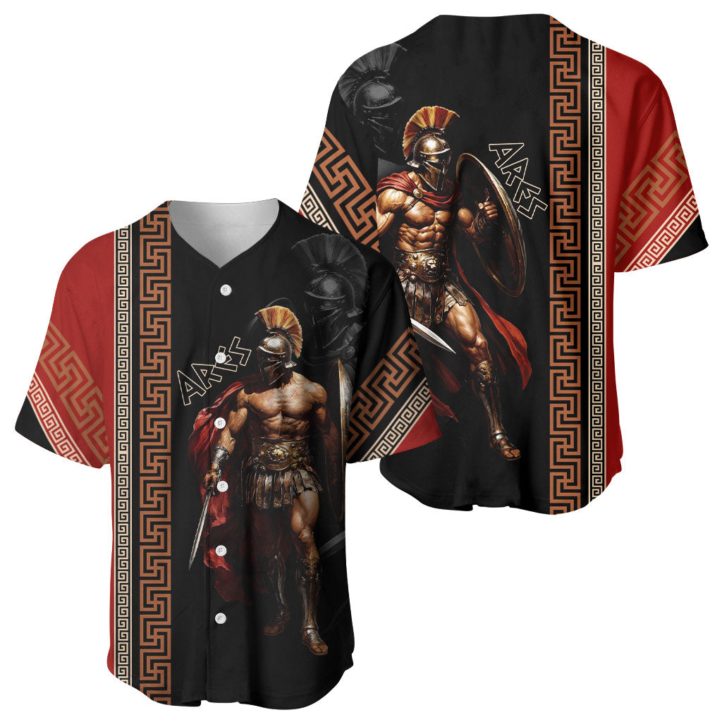 Ares Greek God Of War Baseball Jersey Warrior Ancient Mythology