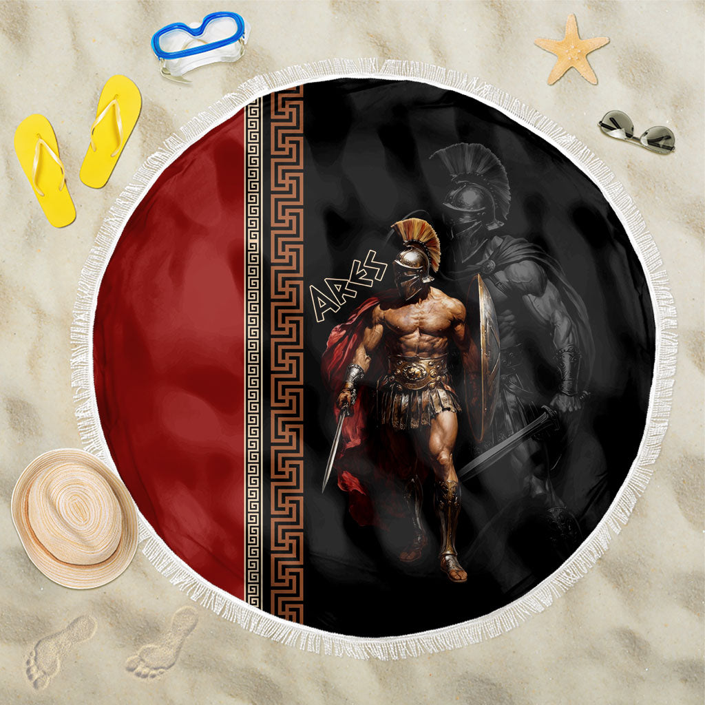 Ares Greek God Of War Beach Blanket Warrior Ancient Mythology