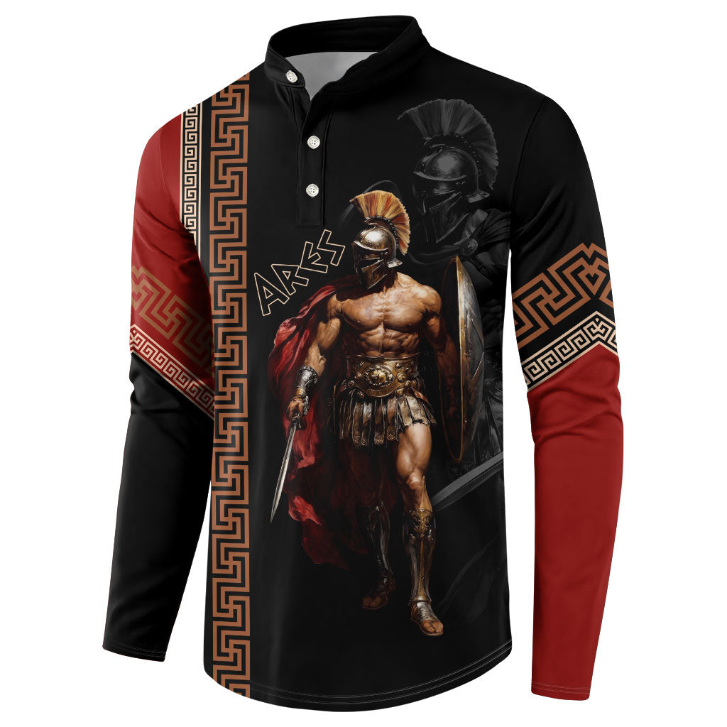 Ares Greek God Of War Button Sweatshirt Warrior Ancient Mythology