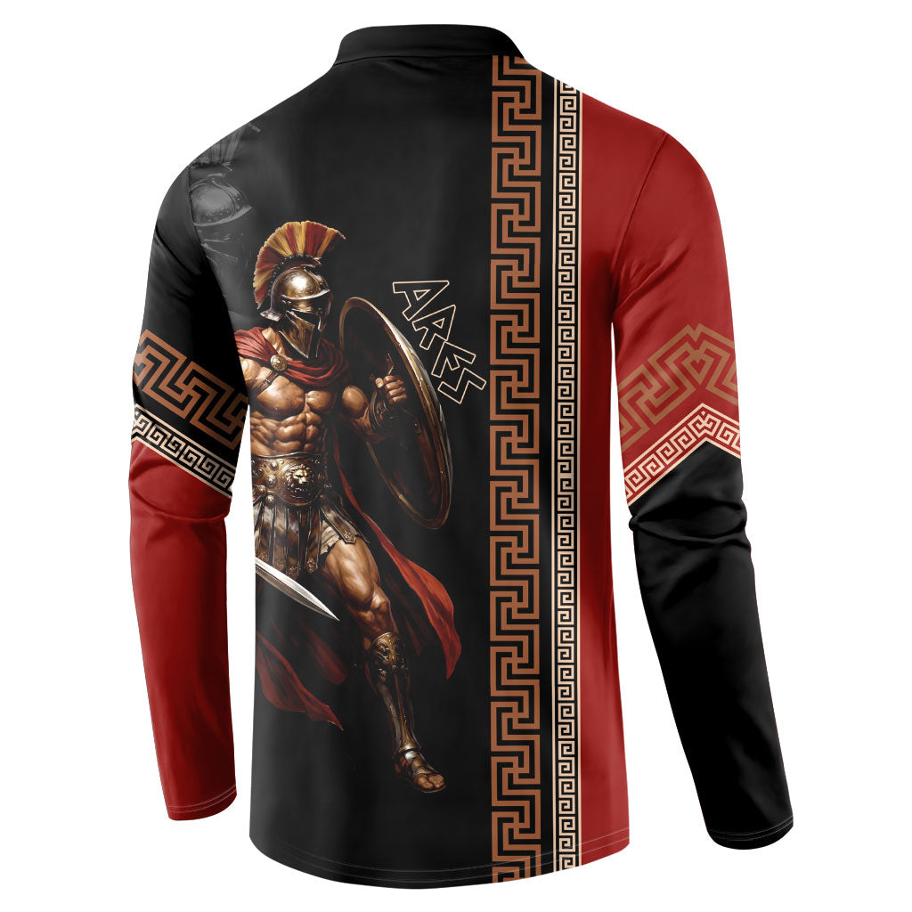 Ares Greek God Of War Button Sweatshirt Warrior Ancient Mythology