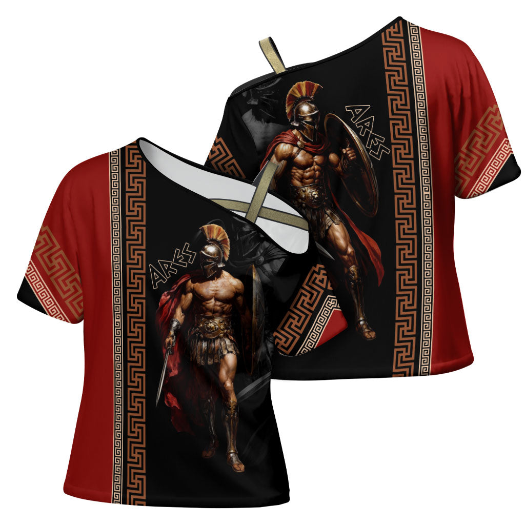 Ares Greek God Of War Cross Shoulder Shirt Warrior Ancient Mythology