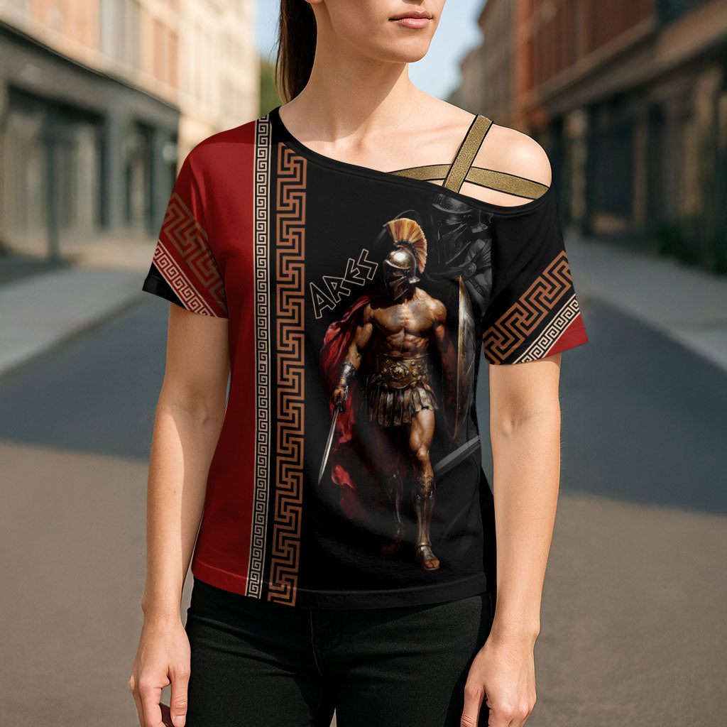 Ares Greek God Of War Cross Shoulder Shirt Warrior Ancient Mythology