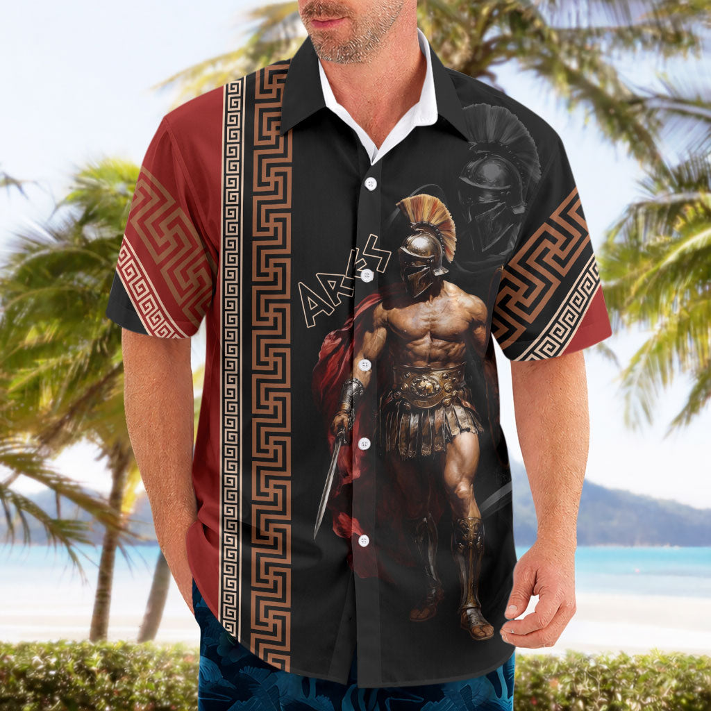 Ares Greek God Of War Hawaiian Shirt Warrior Ancient Mythology