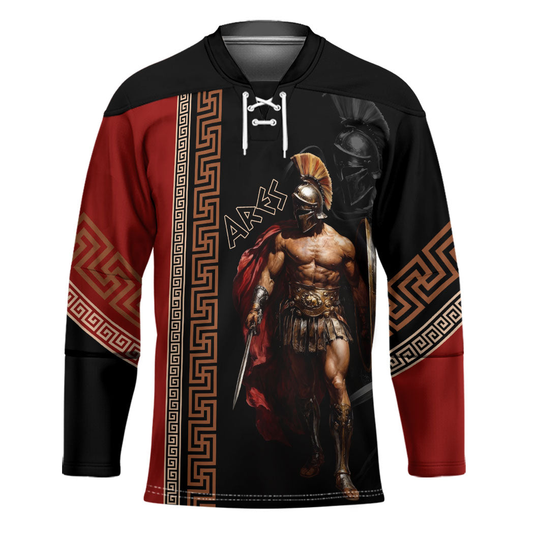 Ares Greek God Of War Hockey Jersey Warrior Ancient Mythology