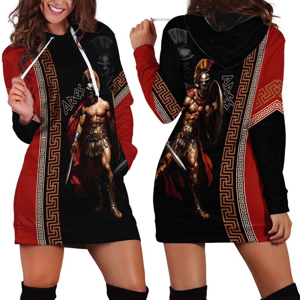 Ares Greek God Of War Hoodie Dress Warrior Ancient Mythology