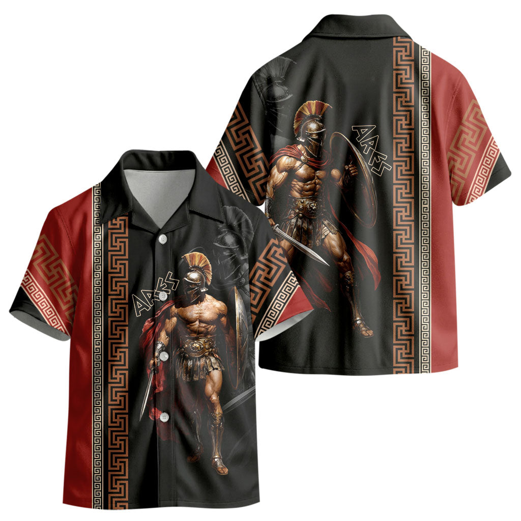 Ares Greek God Of War Kid Hawaiian Shirt Warrior Ancient Mythology