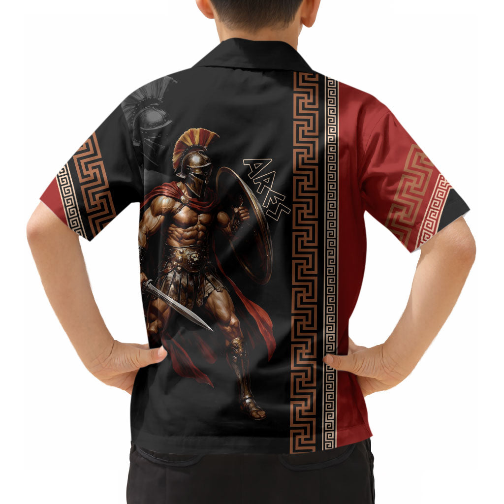 Ares Greek God Of War Kid Hawaiian Shirt Warrior Ancient Mythology