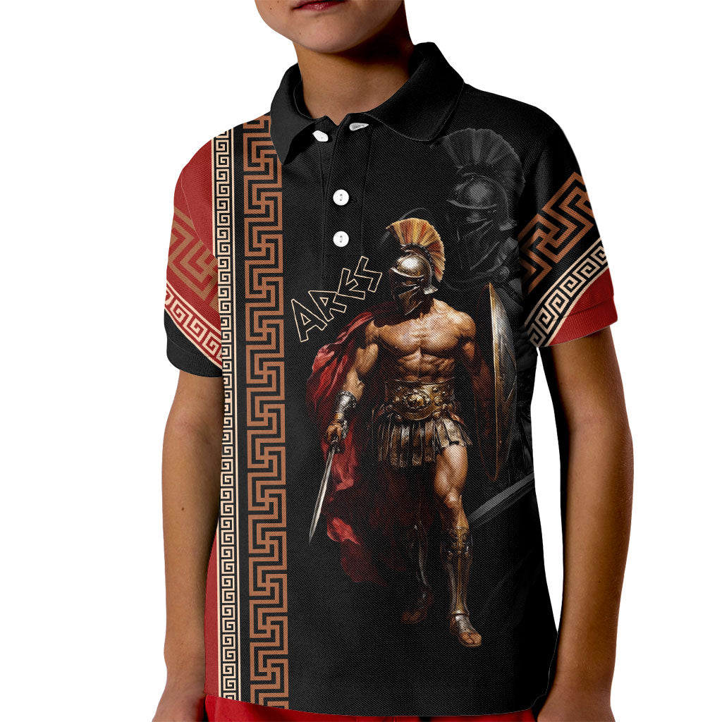 Ares Greek God Of War Kid Polo Shirt Warrior Ancient Mythology