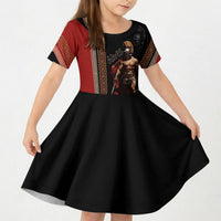Ares Greek God Of War Kid Short Sleeve Dress Warrior Ancient Mythology