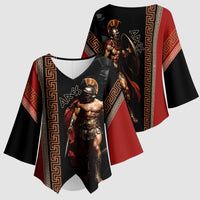 Ares Greek God Of War Kimono Sleeve Blouse Warrior Ancient Mythology