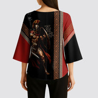 Ares Greek God Of War Kimono Sleeve Blouse Warrior Ancient Mythology