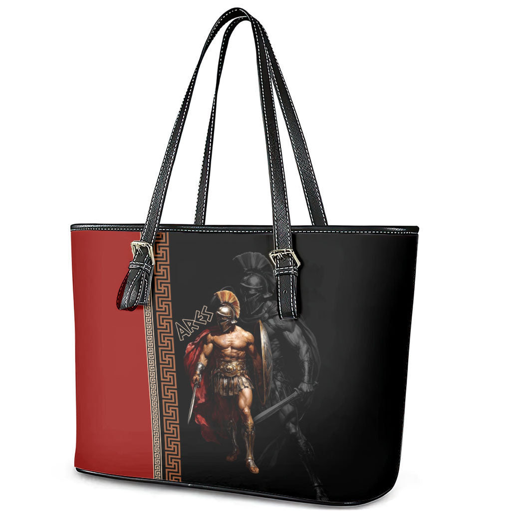 Ares Greek God Of War Leather Tote Bag Warrior Ancient Mythology