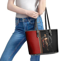 Ares Greek God Of War Leather Tote Bag Warrior Ancient Mythology