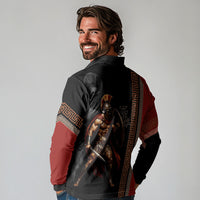Ares Greek God Of War Long Sleeve Polo Shirt Warrior Ancient Mythology
