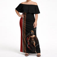 Ares Greek God Of War Off Shoulder Maxi Dress Warrior Ancient Mythology