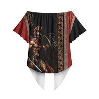 Ares Greek God Of War Off Shoulder Wrap Waist Top Warrior Ancient Mythology
