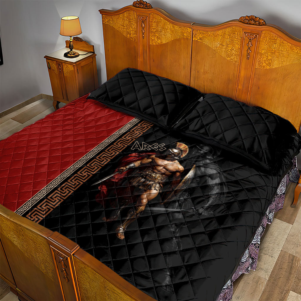 Ares Greek God Of War Quilt Bed Set Warrior Ancient Mythology