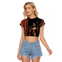 Ares Greek God Of War Raglan Cropped T Shirt Warrior Ancient Mythology
