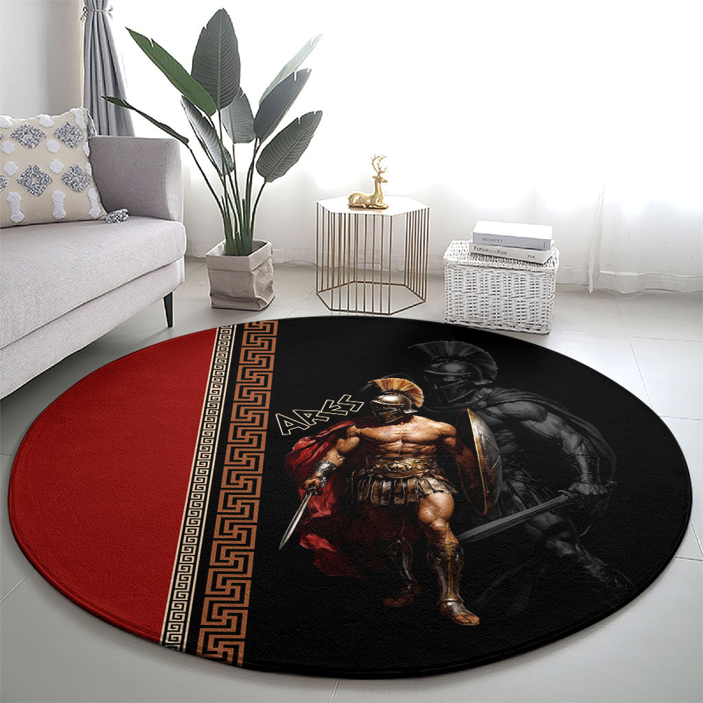 Ares Greek God Of War Round Carpet Warrior Ancient Mythology