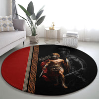 Ares Greek God Of War Round Carpet Warrior Ancient Mythology