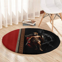 Ares Greek God Of War Round Carpet Warrior Ancient Mythology