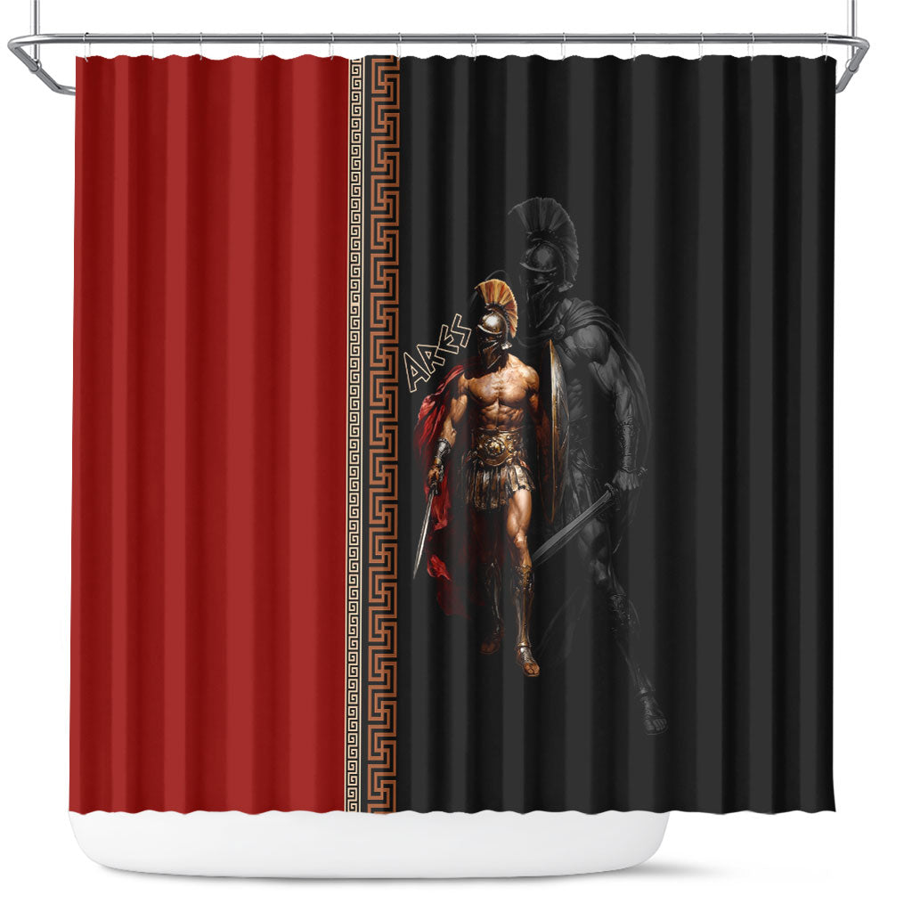 Ares Greek God Of War Shower Curtain Warrior Ancient Mythology