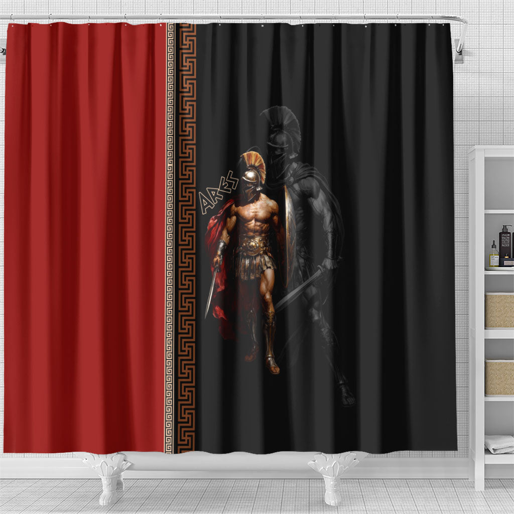 Ares Greek God Of War Shower Curtain Warrior Ancient Mythology