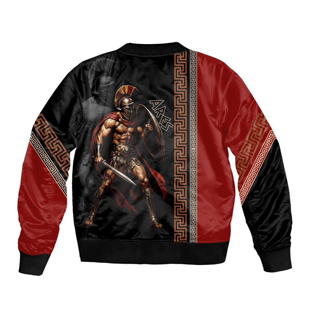 Ares Greek God Of War Sleeve Zip Bomber Jacket Warrior Ancient Mythology