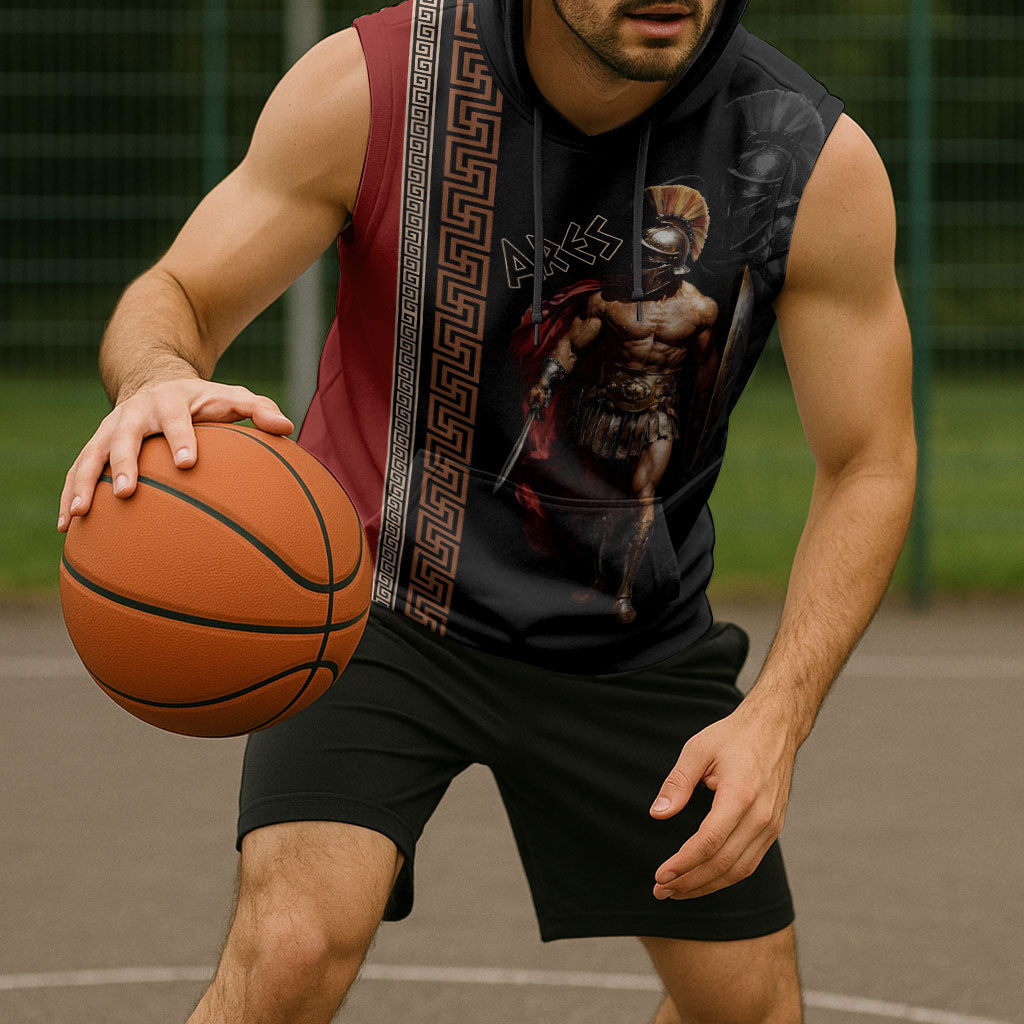 Ares Greek God Of War Sleeveless Hoodie Warrior Ancient Mythology