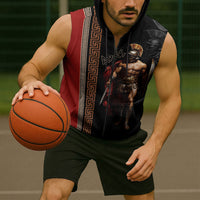 Ares Greek God Of War Sleeveless Zip Hoodie Warrior Ancient Mythology