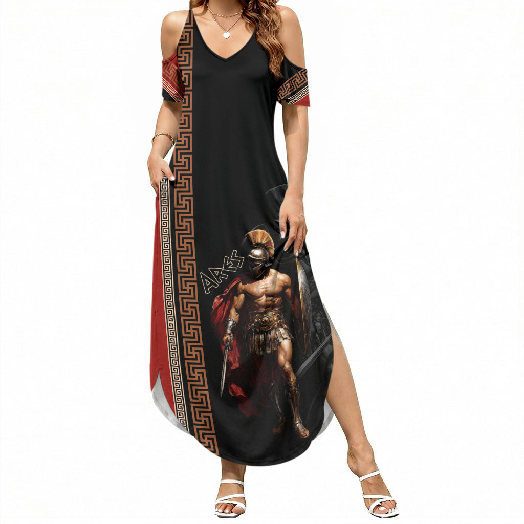 Ares Greek God Of War Summer Maxi Dress Warrior Ancient Mythology