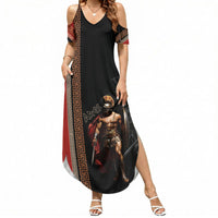 Ares Greek God Of War Summer Maxi Dress Warrior Ancient Mythology