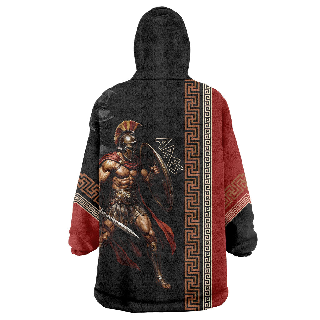 Ares Greek God Of War Wearable Blanket Hoodie Warrior Ancient Mythology
