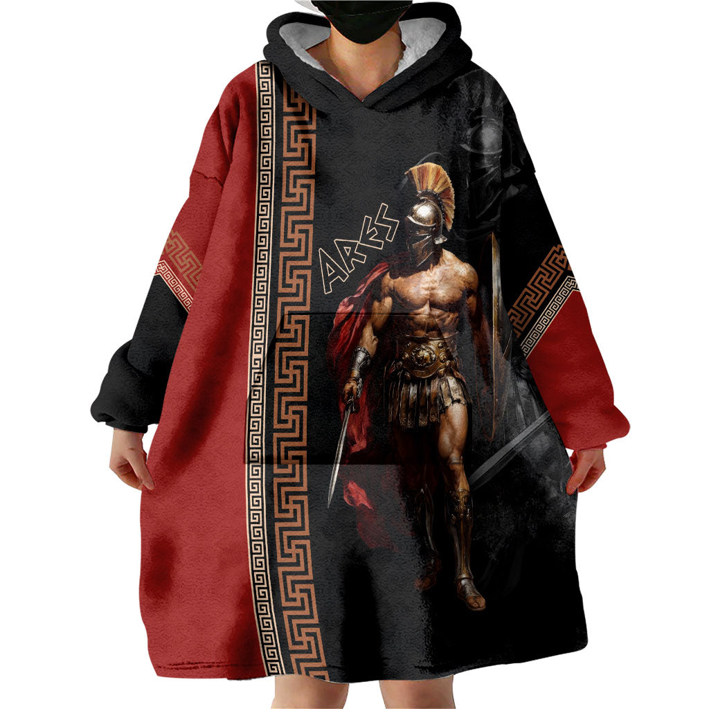 Ares Greek God Of War Wearable Blanket Hoodie Warrior Ancient Mythology