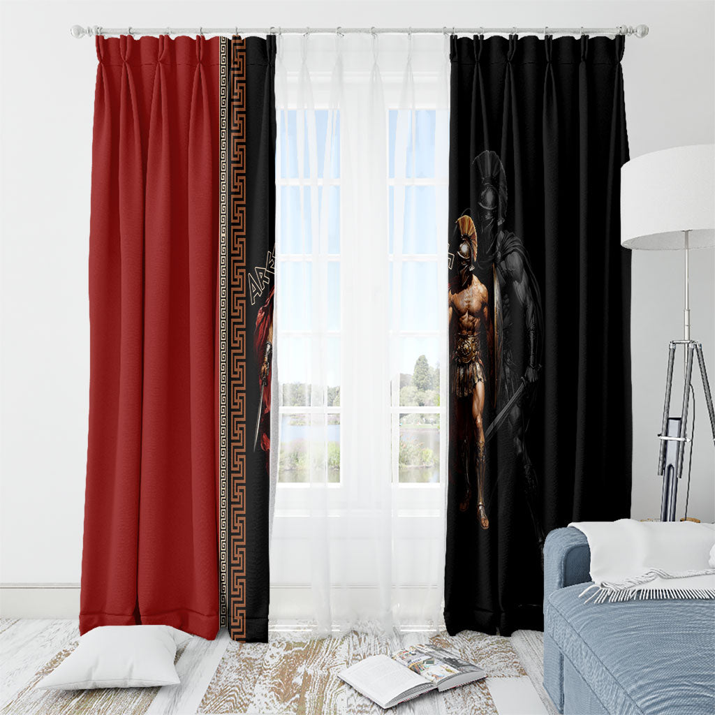 Ares Greek God Of War Window Curtain Warrior Ancient Mythology