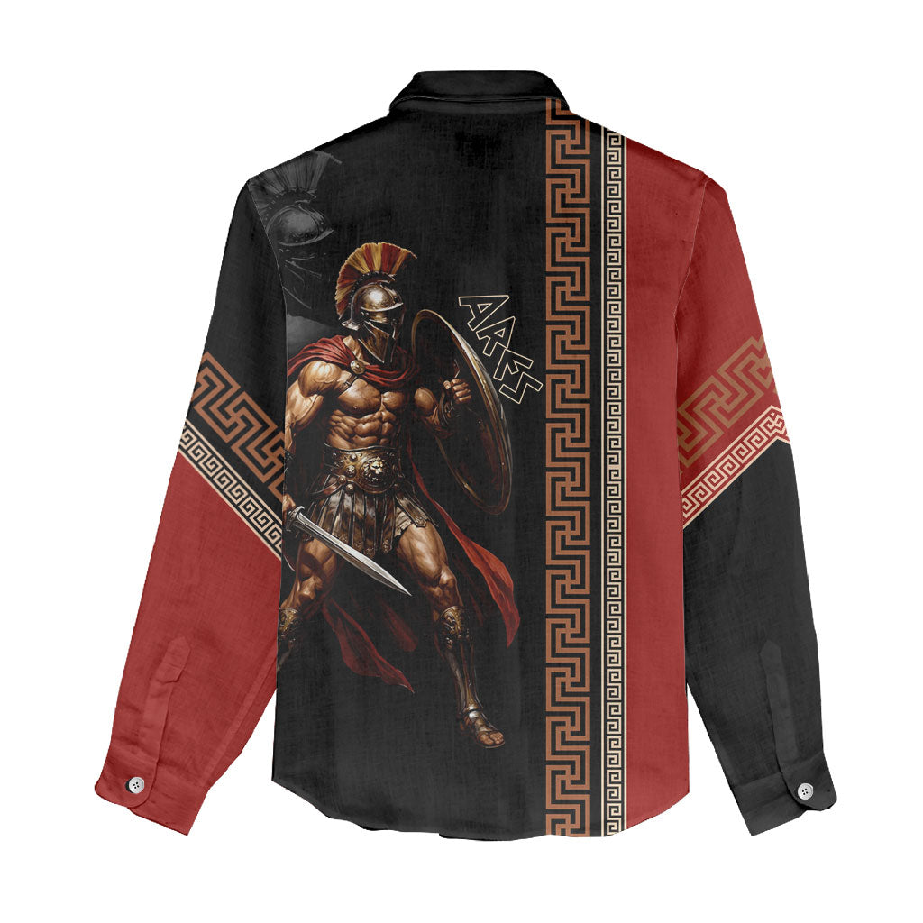Ares Greek God Of War Women Casual Shirt Warrior Ancient Mythology
